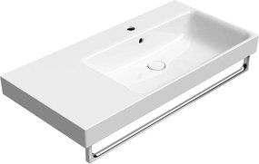 GSI GSI, NUBES keramické umývadlo 100x50cm, s odkladacou plochou vľavo, biela ExtraGlaze, 9628111