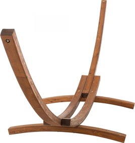 Hojdacia sieť Miramar 400 x 120 x 107 cm - drevený rám - Sivá