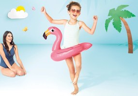 INTEX Nafukovacie koleso v tvare zvieratka, plameniak