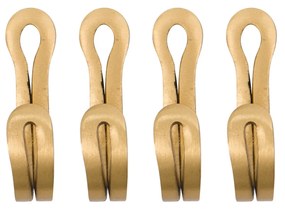 House Doctor Kovové háčiky Brass Finish – set 4 ks