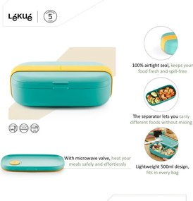 Delený desiatový box To Go – Lékué