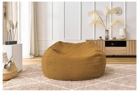 Sedací vak v horčicovej farbe Voltaire – Bobochic Paris