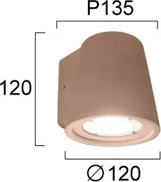 Nástenné svietidlo KIARA 1xGU10/10W/230V hnedé