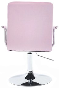 LuxuryForm DESIGN Stolička VERONA VELUR na striebornom tanieri - levanduľa