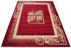 Kusový koberec ATLAS quatro - červený/béžový