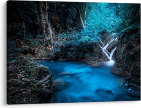 Obraz - Magická noc v tropickom lese (70x50 cm)