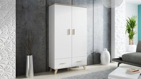 Cama Biela šatníková skriňa Lotus