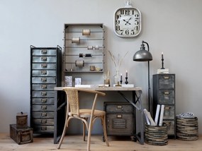 Prírodná drevená stolička s výpletom a opierkami Old French chair - 50*45*79 cm