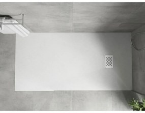 Mexen Hugo, obdĺžniková sprchová vanička SMC 170 x 80 cm, biela, biela krytka, 42108017-W