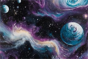 Obraz - Maľovaný vesmír (90x60 cm)