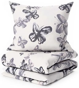 Obliečky z mikrovlákna BLACK BUTTERFLY krémové Rozmer obliečky: 2 ks 70 x 80 cm | 160 x 200 cm