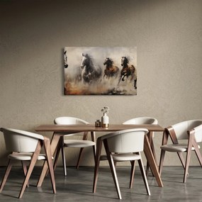 Obraz - Olejomaľba koní (90x60 cm)