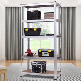 Regál 180x90x40 cm zinkovaný 5-policový, nosnosť 875 kg
