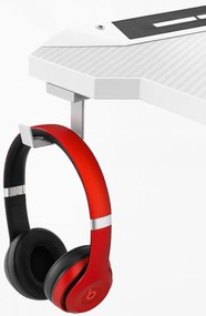 Herný stôl s podsvietením BG03 biely 140 cm