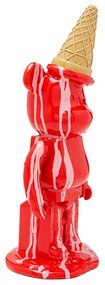 Gelato Bear dekorácia červená 40 cm