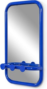 Modrý kovový vešiakový panel 35x60x11 cm Retro – Spinder Design