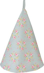 Zelená bavlnená okrúhla utierka s kvetmi Cheerful Birdie - Ø 80 cm