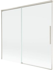 Mexen Rox, 2-krídlová posuvná vaňová zástena 170 x 150 cm, 8mm číre sklo, oceľový profil, 8C9-170-001-97-00