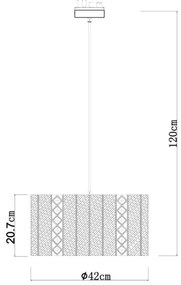 Globo 15450H - Luster na lanku ABINY 1xE27/60W/230V zlatá/čierna