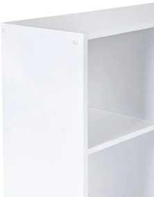 VASAGLE Knižnica so 6 priehradkami biela LBC203D