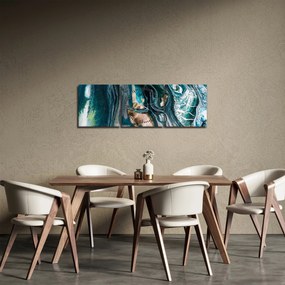 Obraz abstrakcie (s hodinami) (90x30 cm)