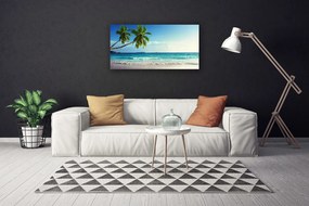 Obraz Canvas More pláž palma krajina 140x70 cm