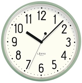 Nástenné hodiny LAVVU LCS3001 Pastels Sweep zelené 29,5 cm plynulý chod