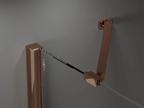 Mexen Velar Duo, sprchový kút s posuvnými dverami 100(dvere) x 90(dvere) cm, 8mm číre sklo, ružové zlato profil, 871-100-090-02-60