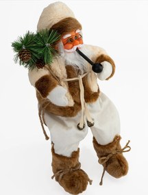 Tutumi Tutumi, vianočná figúrka Santa Clausa 44 cm 301252, biela-hnedá-zelená, CHR-08901