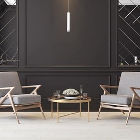 Závesné svietidlo Alba, 1x biele kovové tienidlo, w