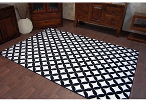 Kusový koberec Karo čierny 140x190cm