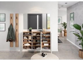 Biela závesná skrinka v dekore duba 138x87x25 cm Libbiano – Germania