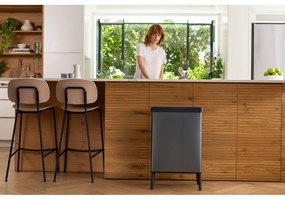 Sivý dotykový odpadkový kôš z recyklovaného plastu 54 l Verto High – Curver
