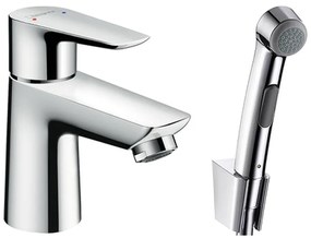 Hansgrohe Talis E, umývadlová batéria s ručnou sprchou Bidette a sprchovou hadicou 160 cm, chrómová, HAN-71729000