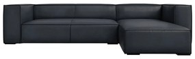 Tmavomodrá kožená rohová pohovka (pravý roh) Madame – Windsor &amp; Co Sofas