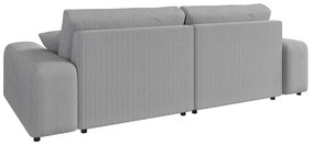 Svetlosivá menčestrová rohová pohovka (variabilná) Justin – Ropez