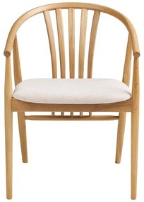 Jedálenská stolička s podrúčkami z dubového dreva v prírodnej farbe Agustin – House Nordic