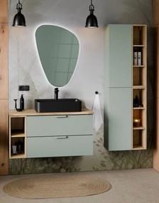 Zelená skrinka pod umývadlo 80 cm s doskou (SET-ASG B CREMONA 80CM LR)