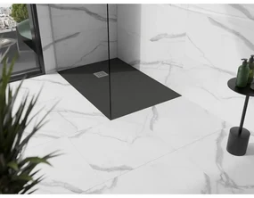 Mexen Stone+, obdĺžniková vanička z minerálneho kompozitu 110 x 80 cm, antracitová, 44718011