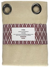 Záves na prechodkách Pure 135x180 ecru Merkury Home