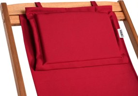 Záhradné lehátko SIENA, 94x60x94cm, červená Casaria