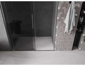 Mexen Velar, posuvné sprchové dvere do otvoru 150 cm, 8mm šedé sklo, grafit brúsený, 871-150-000-41-66