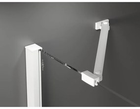 Mexen Velar Duo, posuvné dvere do otvoru 180x200 cm, 8mm číre sklo, biela, 871-180-000-02-20