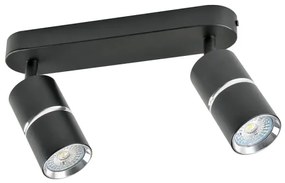 Bodové svietidlo BAMBOO 2xGU10/10W/230V čierna