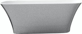 Besco Voľne stojaca vaňa z liateho mramoru Assos S-Line Glam 160x70 BESCO-Rozmery: 160x70, BESCO-Farba: Biela/grafit
