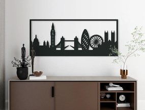 drevko Obraz Londýn Rozmer obrazu: 37 x 89 cm, Farba dekorácie: Čierna