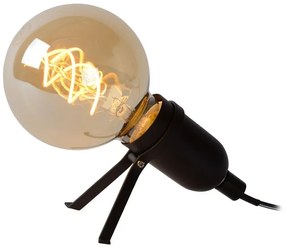 Lucide 46511/05/30 PUKKA - Stolná lampa - LED - E27 - 1x5W 2200K - čierna