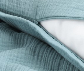 Mušelínová posteľná bielizeň, modrá, štandardná veľkosť