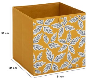 Úložný box Folia, 31x31x31 cm, žltá