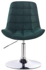 LuxuryForm DESIGN Stolička PARIS VELUR na striebornom tanieri - zelená